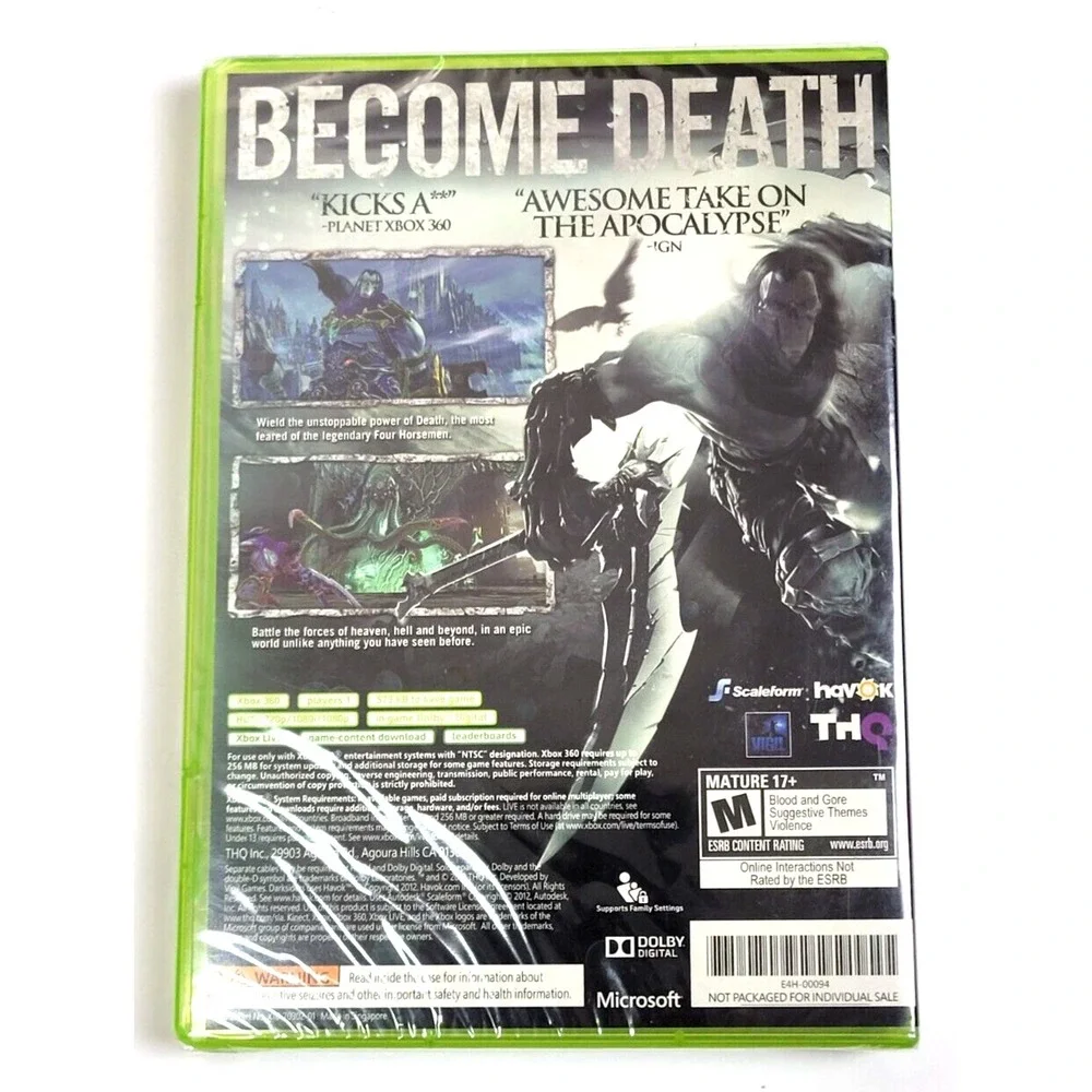 DARKSIDERS 2‎ - X-BOX 360 - FACTORY SEALED!
